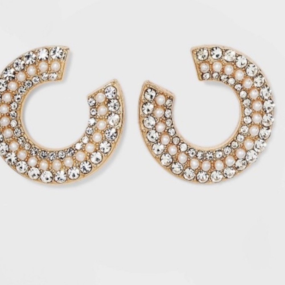 Elegant Gold and Silver Hoop Earrings